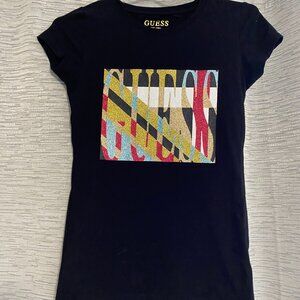 Guess Tee with Glitter Logo